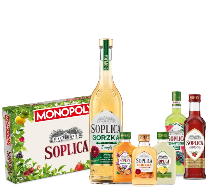 Nagroda III stopnia: gra planszowa Monopoly Soplica i zestaw produktów Soplica